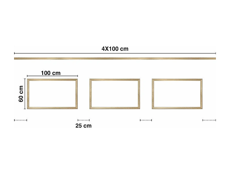 Kit de 3 moulures murales en bois Pin des Landes - Prêt à coller et peindre - Augustine - 4 mètres