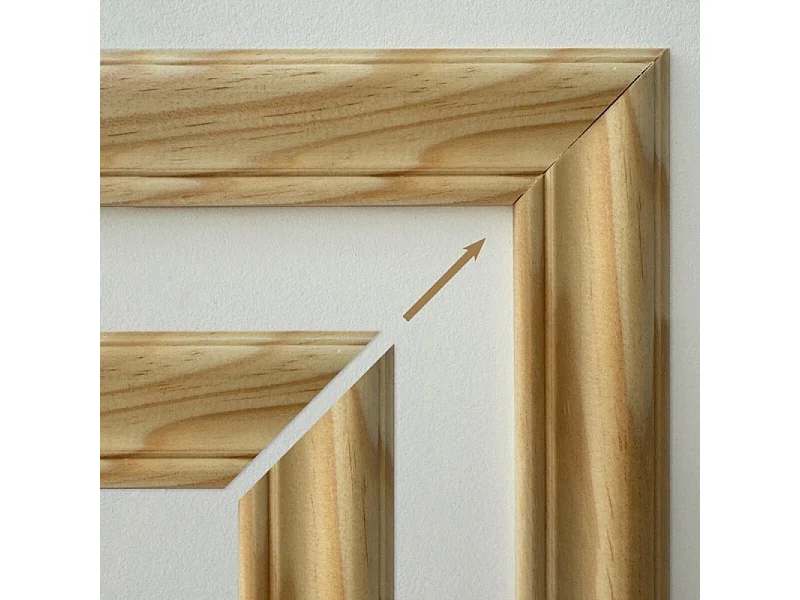 Lot de 2 kits pour moulures de porte en bois - à doucine - Prêt à coller et peindre