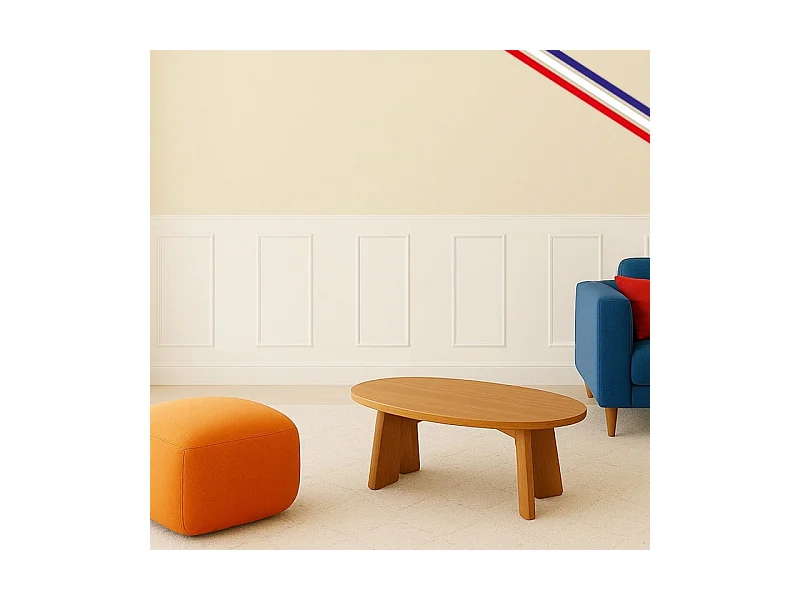 Kit de 5 moulures murales en bois Pin des Landes - Prêt à coller et peindre - Claudine - 4 mètres