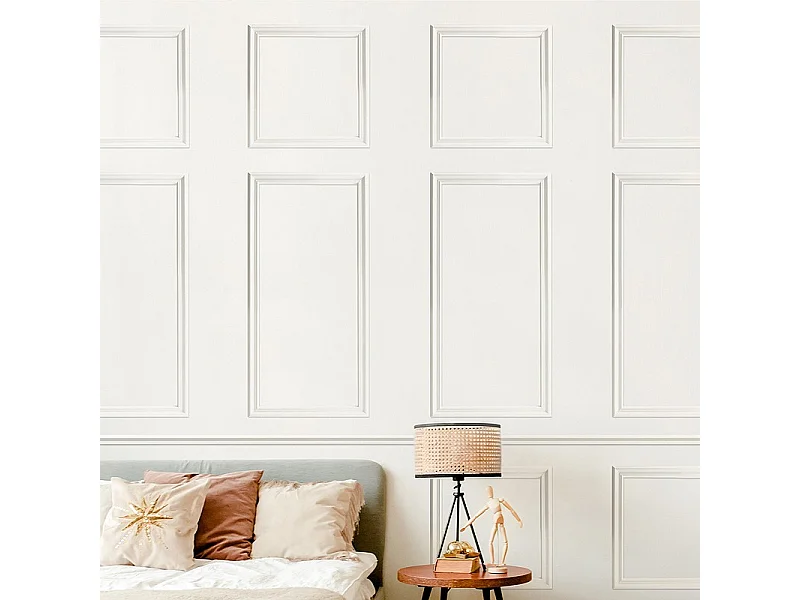 Kit de 12 moulures murales en bois Pin des Landes - Prêt à coller et peindre - Jeanne - 3 mètres