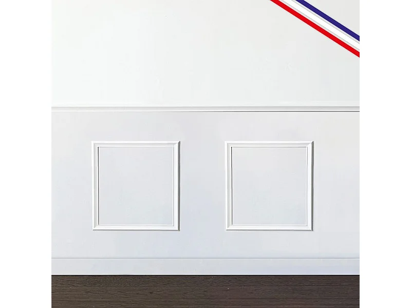 Kit de 2 moulures murales en bois Pin des Landes - Prêt à coller et peindre - Florine - 2 mètres