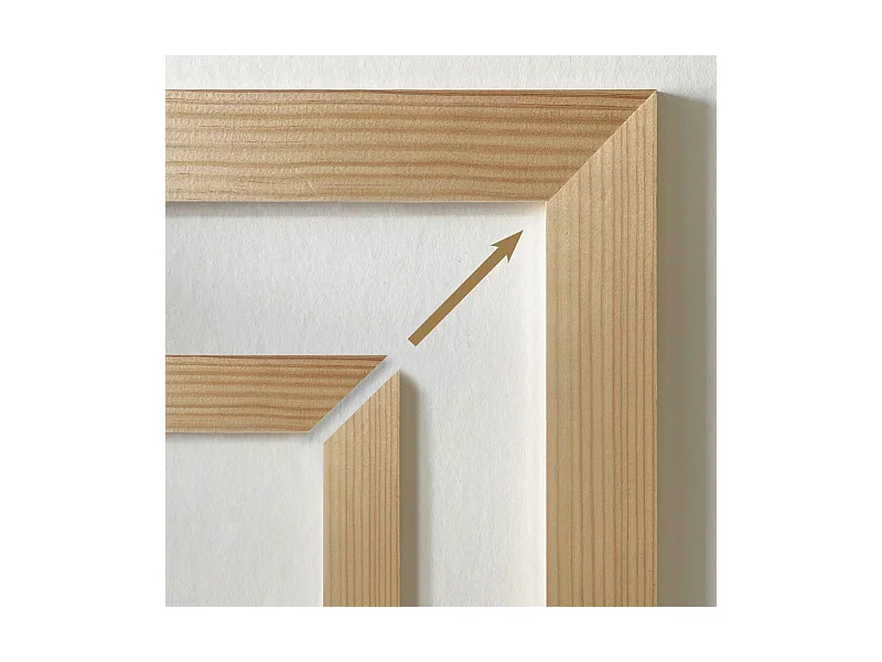 Lot de 2 kits pour moulures de porte en bois - 100% FSC - en tasseaux - Prêt à coller et peindre