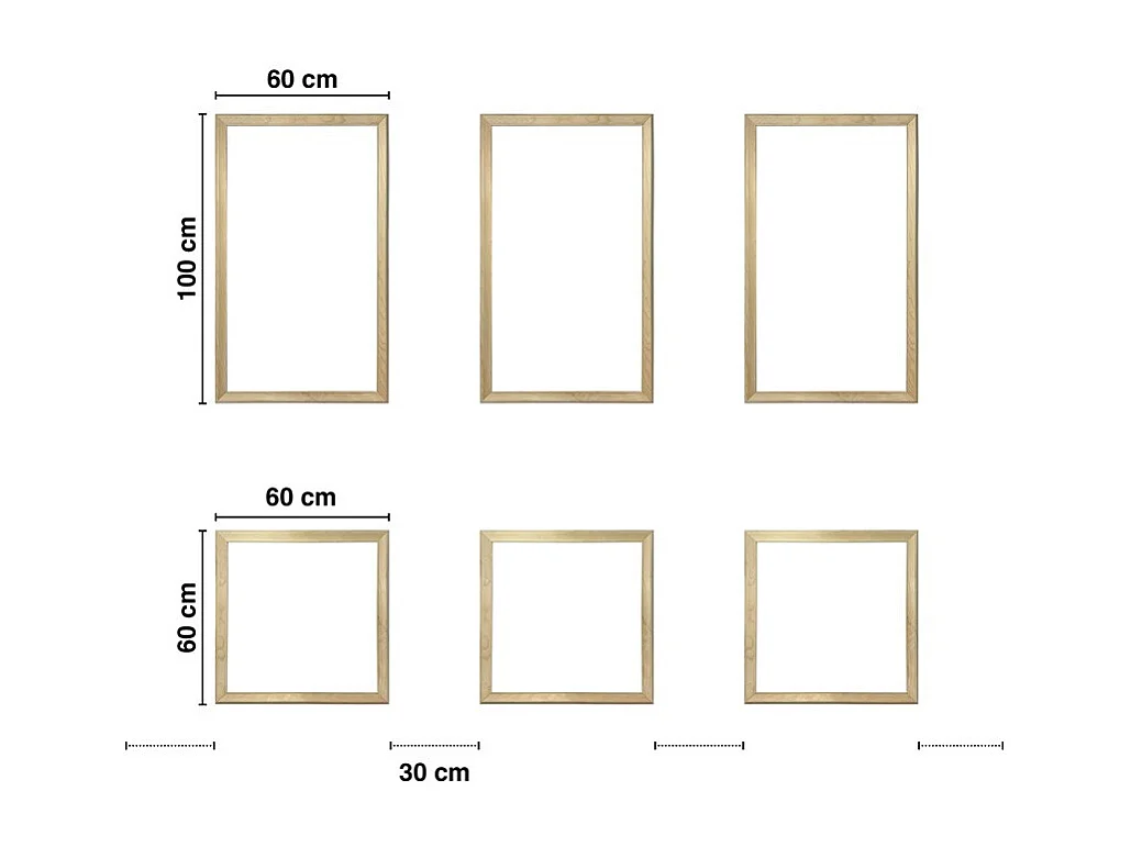 Kit de 6 moulures murales en bois Pin des Landes - Prêt à coller et peindre - Apolline - 3 mètres