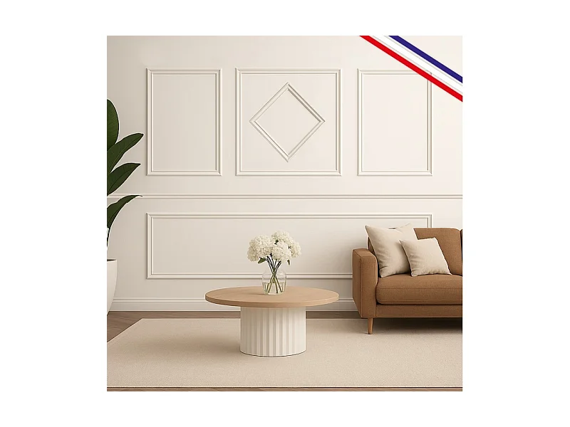 Kit de 4 moulures murales en bois Pin des Landes - Prêt à coller et peindre - Blandine - 3 mètres