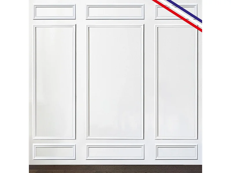 Kit de 9 moulures murales en bois Pin des Landes - Prêt à coller et peindre - Alphonsine - 3 mètres