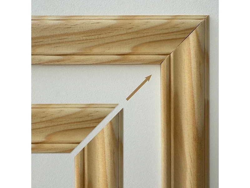 Kit de 9 moulures murales en bois Pin des Landes - Prêt à coller et peindre - Alphonsine - 3 mètres