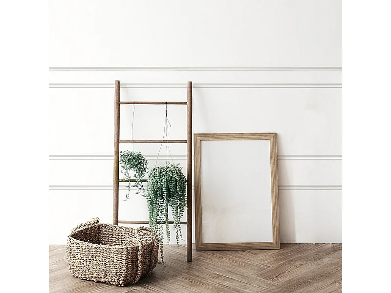 Kit de 1 moulures murales en bois Pin des Landes - Prêt à coller et peindre - Juliette - 4 mètres