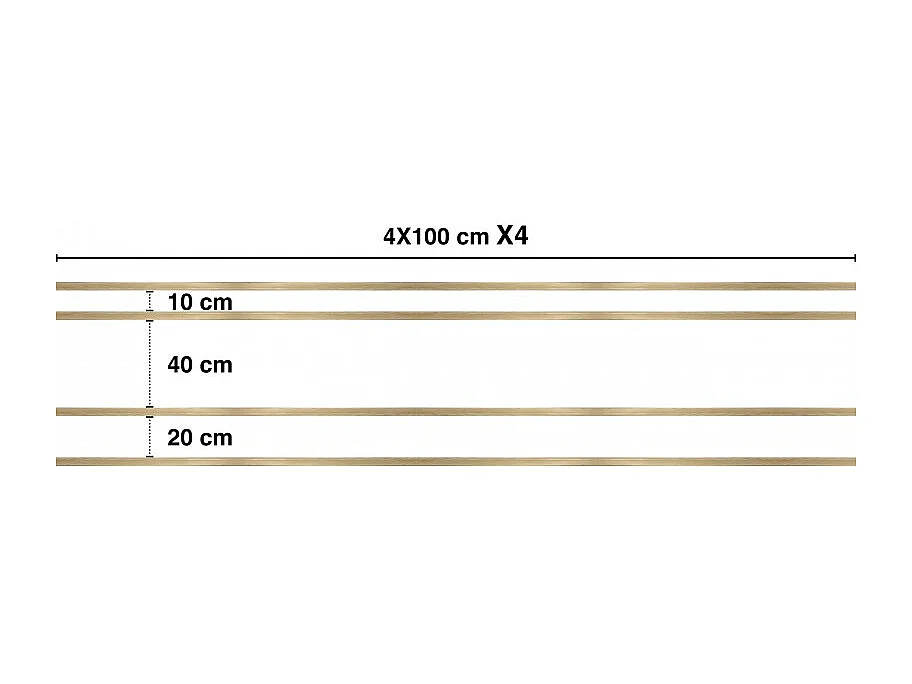 Kit de 1 moulures murales en bois Pin des Landes - Prêt à coller et peindre - Juliette - 4 mètres