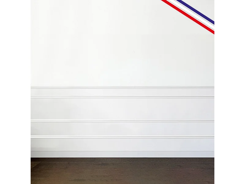 Kit de 1 moulures murales en bois Pin des Landes - Prêt à coller et peindre - Juliette - 4 mètres