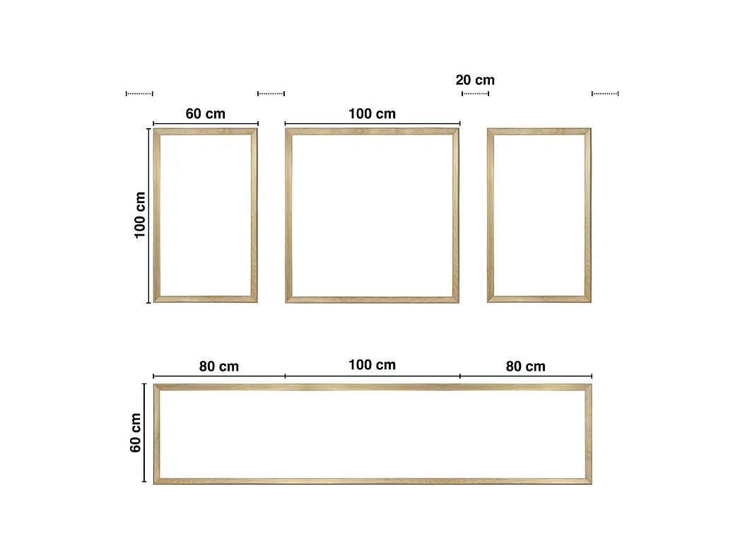 Kit de 4 moulures murales en bois Pin des Landes - Prêt à coller et peindre - Blandine - 2,6 mètres