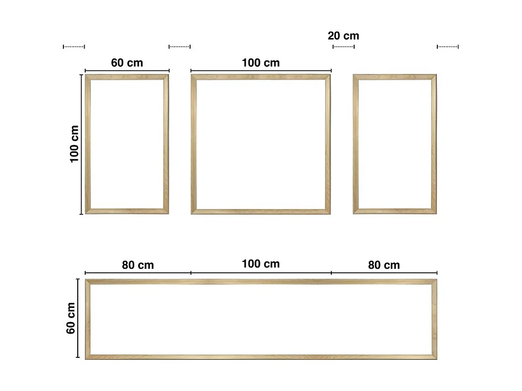 Kit de 4 moulures murales en bois Pin des Landes - Prêt à coller et peindre - Blandine - 2,6 mètres