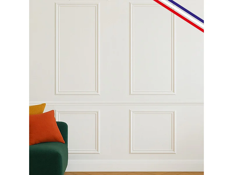 Kit de 4 moulures murales en bois Pin des Landes - Prêt à coller et peindre - Apolline - 2 mètres