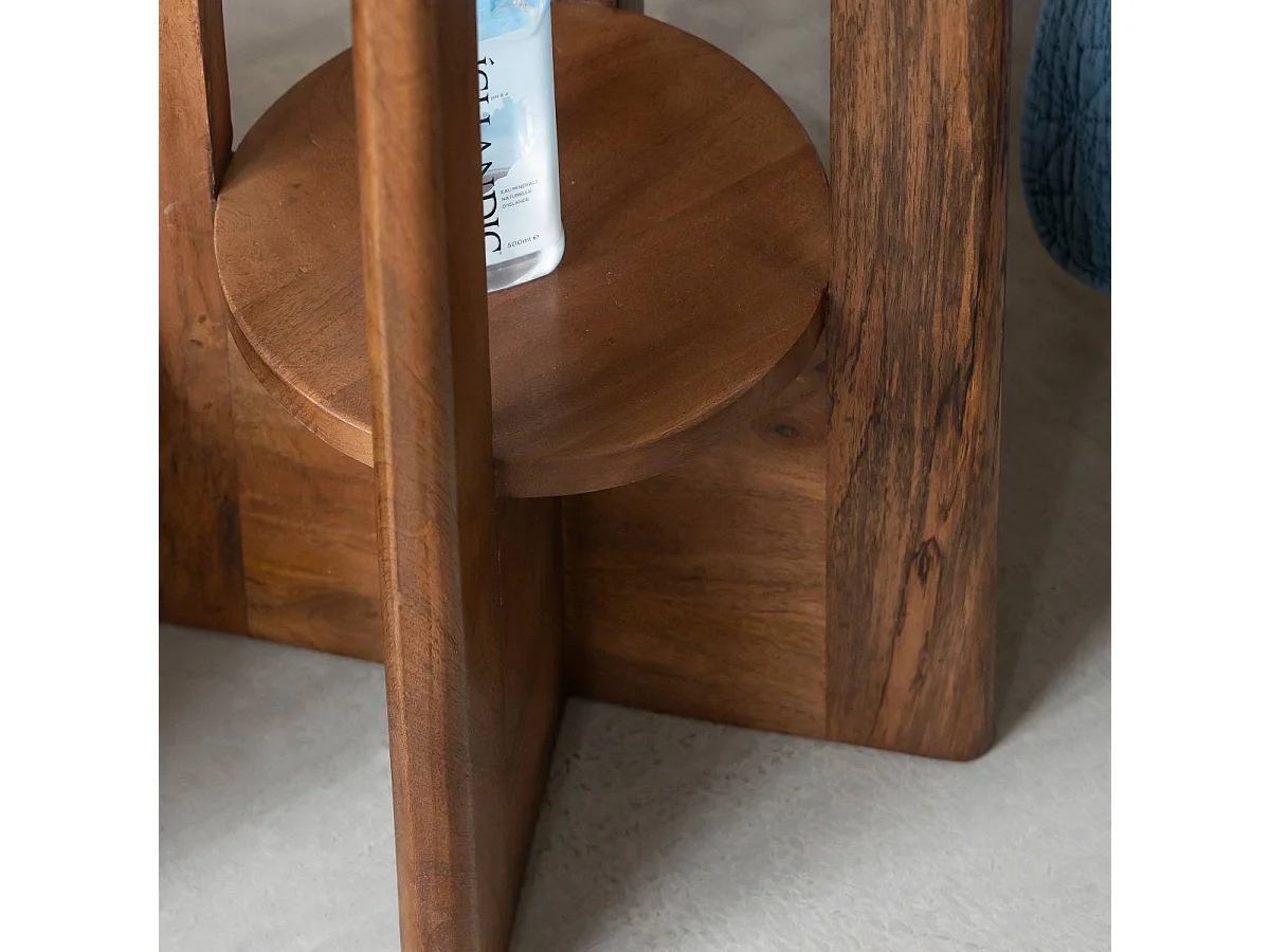 Mesita de noche de madera de mango Erine