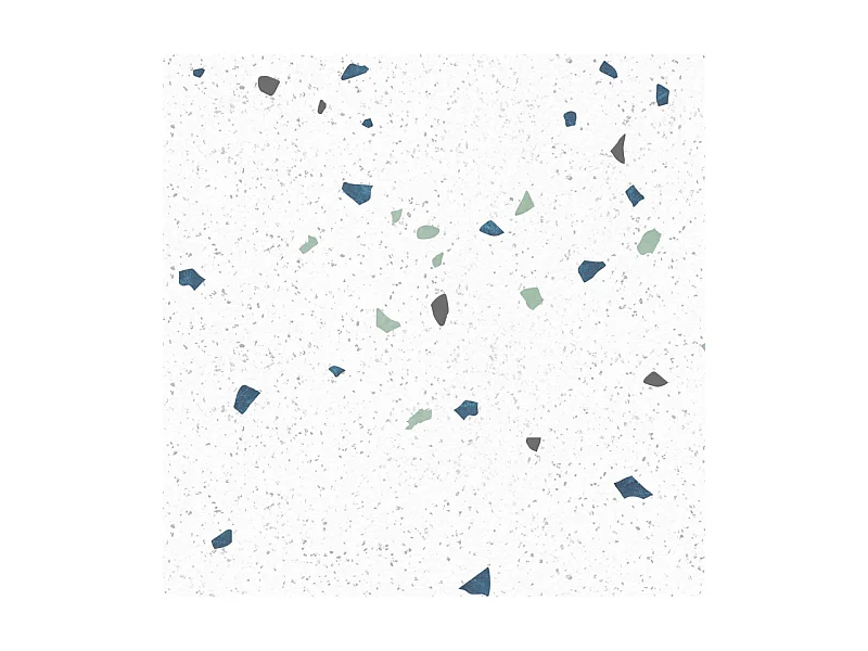 Lot de 2 panneaux de douche en aluminium (90x220 & 120x220 cm) + profilés blanc - Terrazzo Mineral - Multicolore