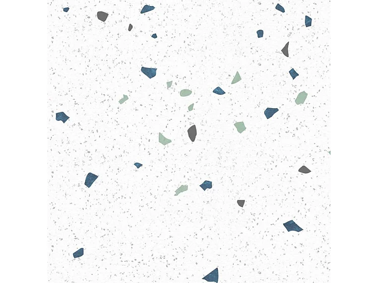 Lot de 2 panneaux de douche en aluminium (90x220 & 120x220 cm) + profilés blanc - Terrazzo Mineral - Multicolore