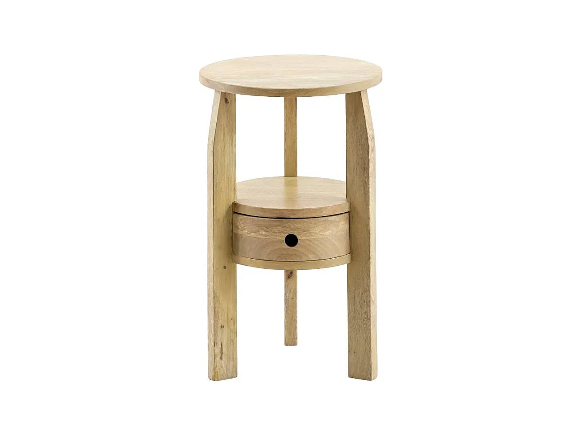 Mesita de noche de madera de mango Juliet