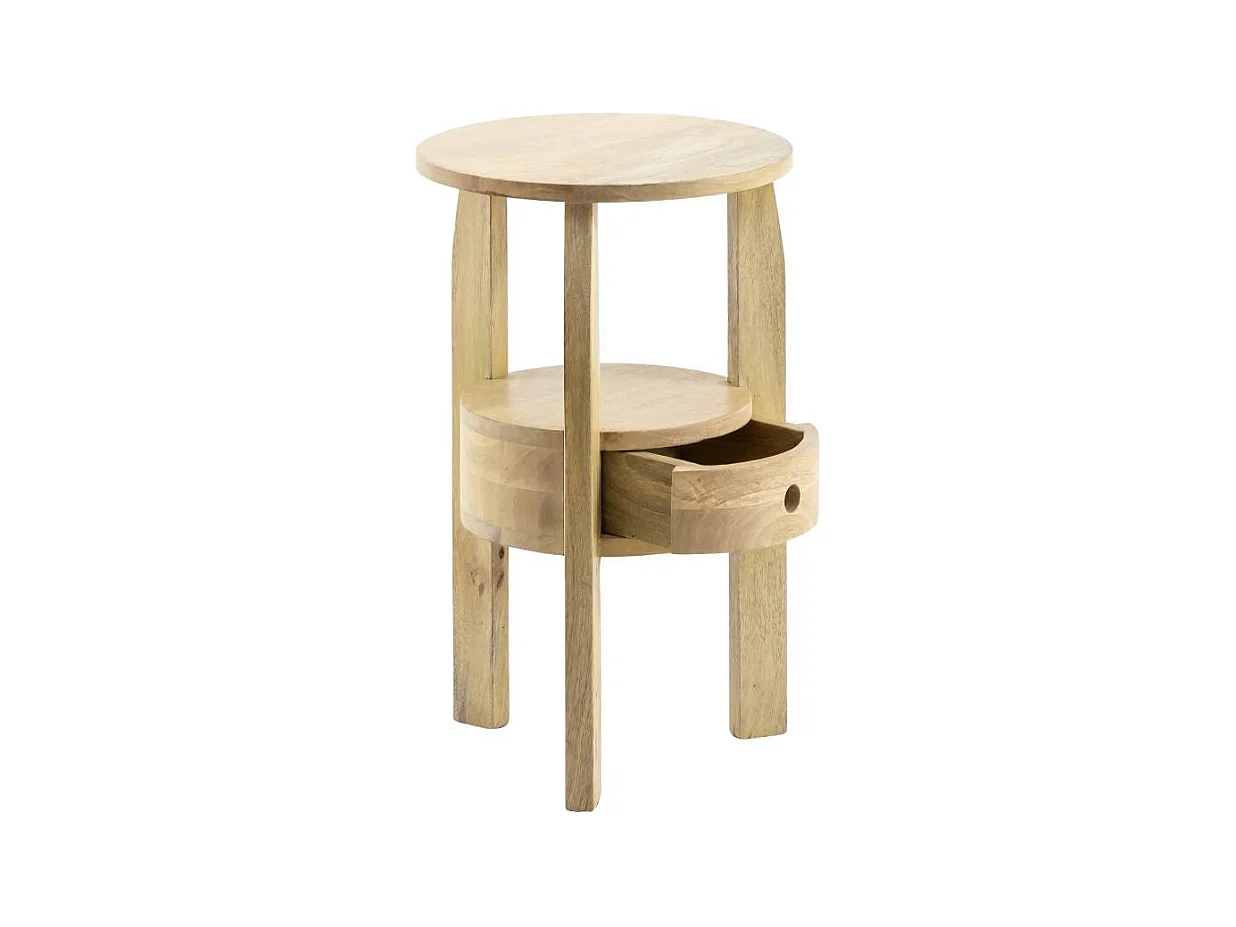 Mesita de noche de madera de mango Juliet