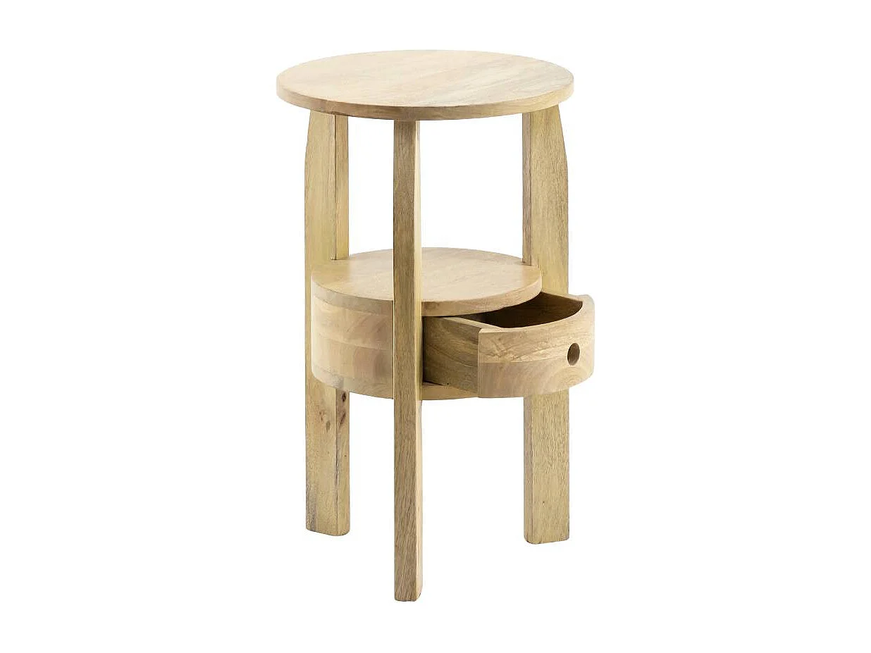 Table de chevet en bois de manguier Juliet