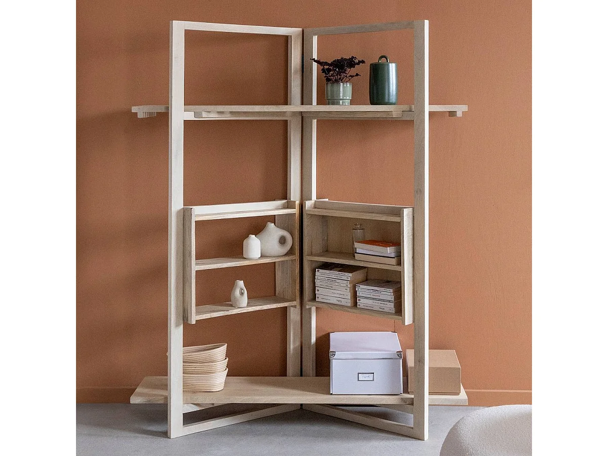 Estante independiente en madera de mango Tara