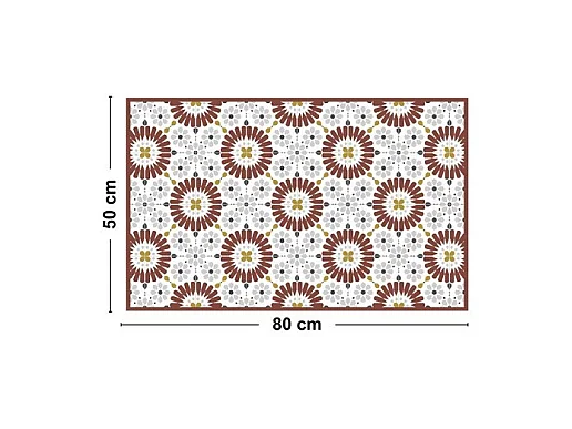 Tapis antidérapant - Marsiho - vinyle - int./ext. - Rouge - 120x200cm