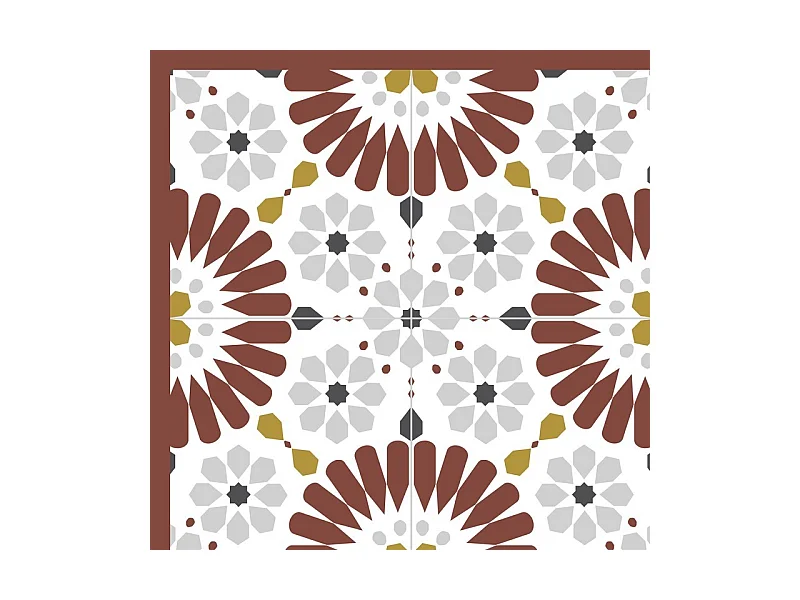 Tapis antidérapant - Marsiho - vinyle - int./ext. - Rouge - 120x200cm