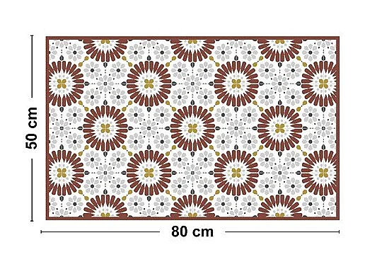 Tapis antidérapant - Marsiho - vinyle - int./ext. - Rouge - 120x200cm