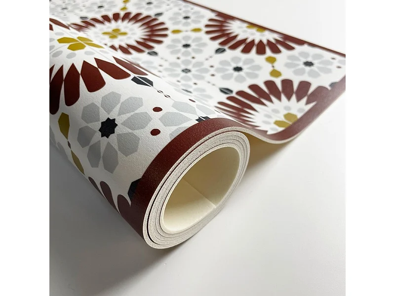 Tapis antidérapant - Marsiho - vinyle - int./ext. - Rouge - 120x200cm