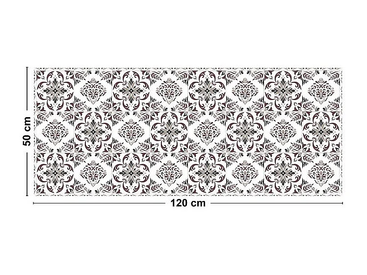 Tapis antidérapant - Agathe - vinyle - int./ext. - Multicolore - 50x120cm