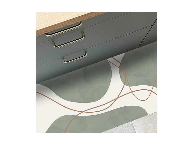 Tapis antidérapant - Organique - vinyle - int./ext. - Vert - 50x120cm