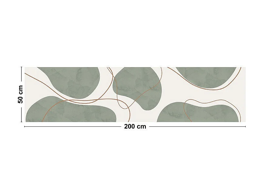 Tapis antidérapant - Organique - vinyle - int./ext. - Vert - 50x120cm