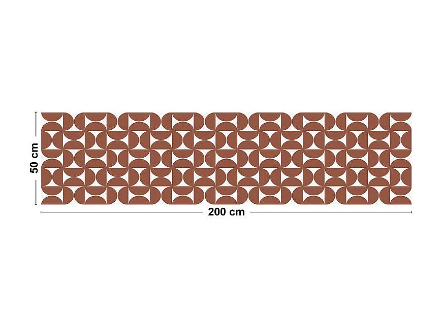 Tapis antidérapant - Equilibre - vinyle - int./ext. - Ocre - 50x200cm