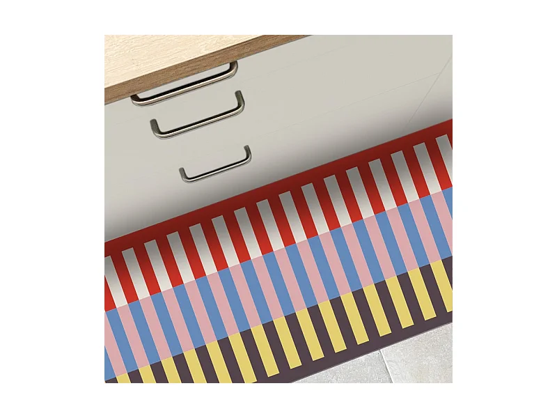 Tapis antidérapant - Rythmo - vinyle - int./ext. - Rouge - 50x200cm