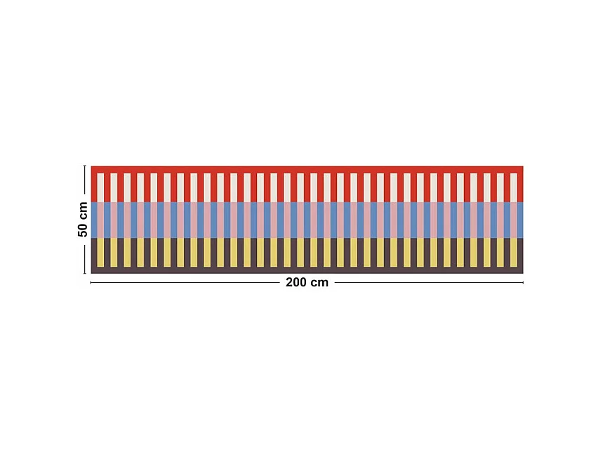 Tapis antidérapant - Rythmo - vinyle - int./ext. - Rouge - 50x200cm