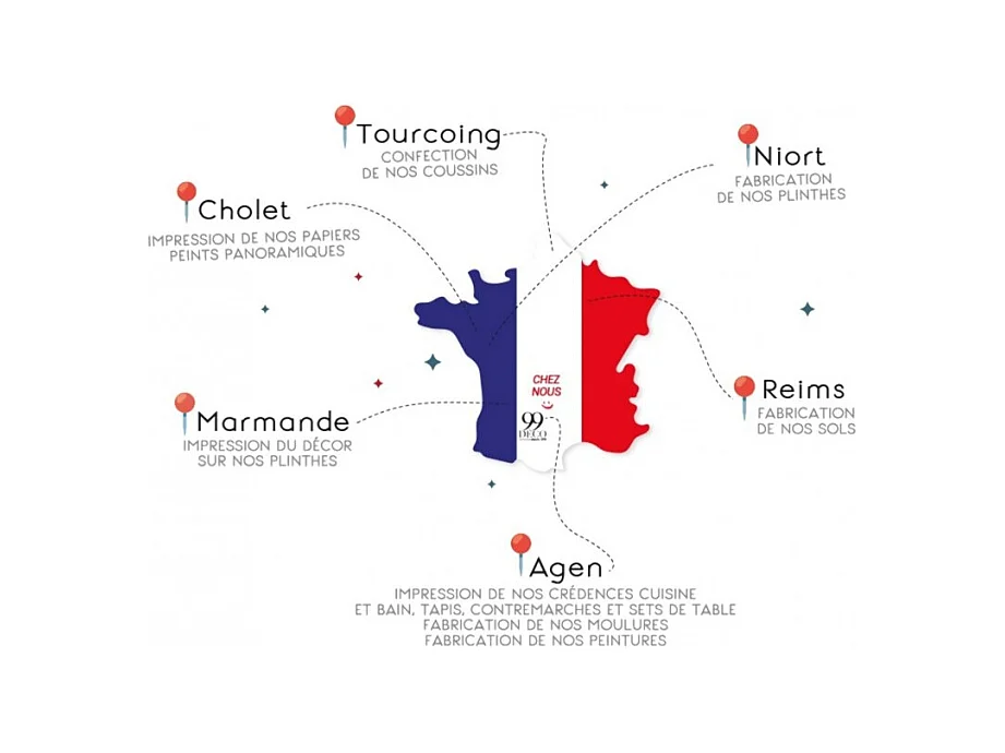 Tapis antidérapant - Rythmo - vinyle - int./ext. - Rouge - 50x200cm