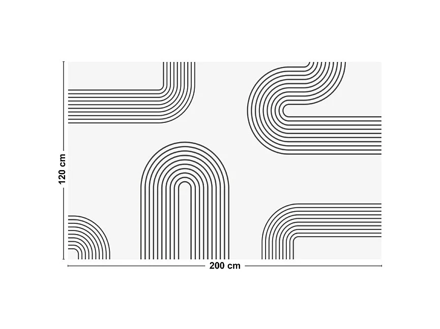 Tapis antidérapant - Forgeo - vinyle - int./ext. - Multicolore - 120x200cm