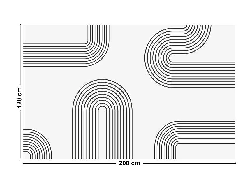 Tapis antidérapant - Forgeo - vinyle - int./ext. - Multicolore - 120x200cm