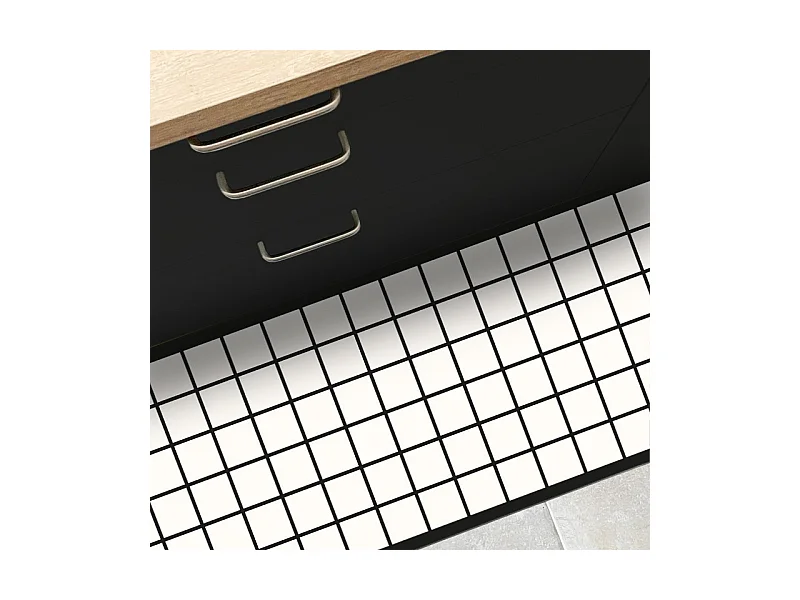 Tapis antidérapant - Brest - vinyle - int./ext. - Noir - 50x200cm