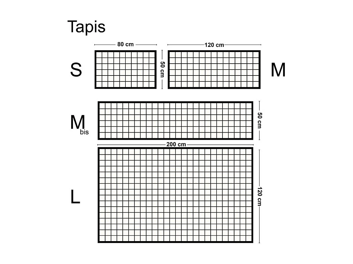 Tapis antidérapant - Brest - vinyle - int./ext. - Noir - 50x200cm