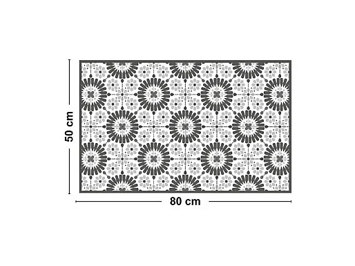 Tapis antidérapant - Marsiho - vinyle - int./ext. - Gris - 120x200cm