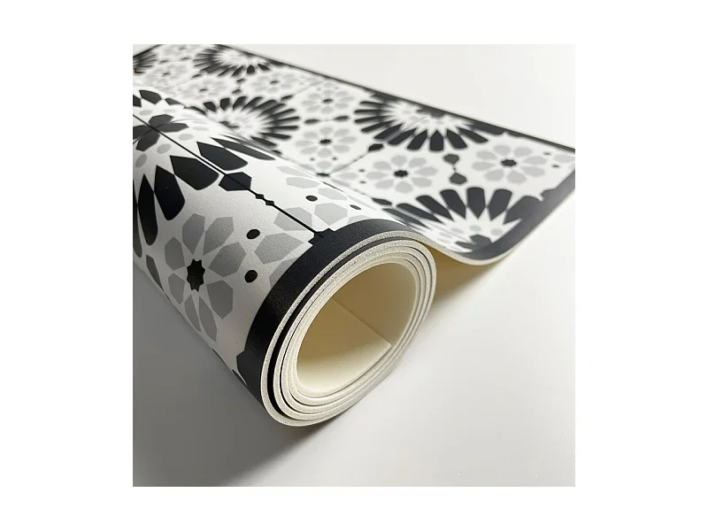 Tapis antidérapant - Marsiho - vinyle - int./ext. - Gris - 120x200cm