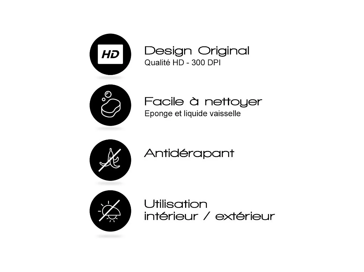 Tapis antidérapant - Marsiho - vinyle - int./ext. - Gris - 120x200cm