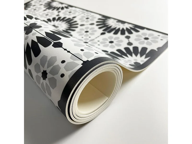 Tapis antidérapant - Marsiho - vinyle - int./ext. - Gris - 120x200cm