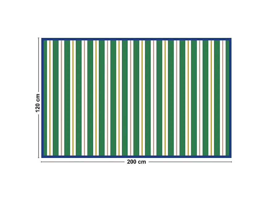 Tapis antidérapant - Aveiro - vinyle - int./ext. - Vert - 120x200cm