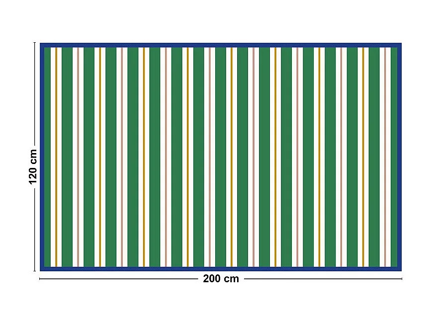 Tapis antidérapant - Aveiro - vinyle - int./ext. - Vert - 120x200cm