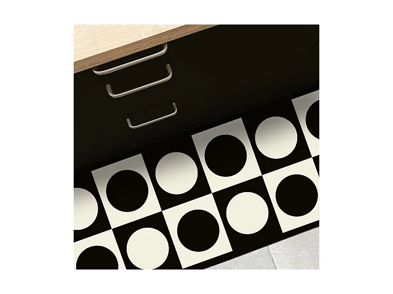 Tapis antidérapant - Pop - vinyle - int./ext. - Noir - 50x200cm