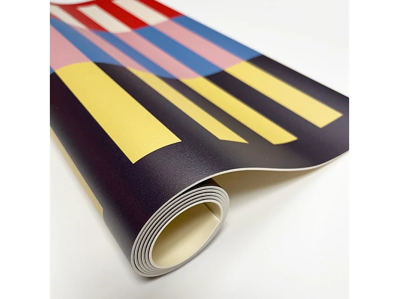 Tapis antidérapant - Rythmo - vinyle - int./ext. - Rouge - 50x120cm