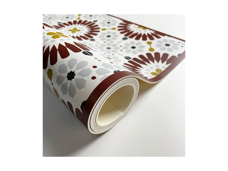 Tapis antidérapant - Marsiho - vinyle - int./ext. - Rouge - 50x120cm