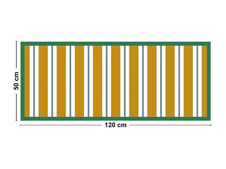 Tapis antidérapant - Corfou - vinyle - int./ext. - Orange - 50x120cm