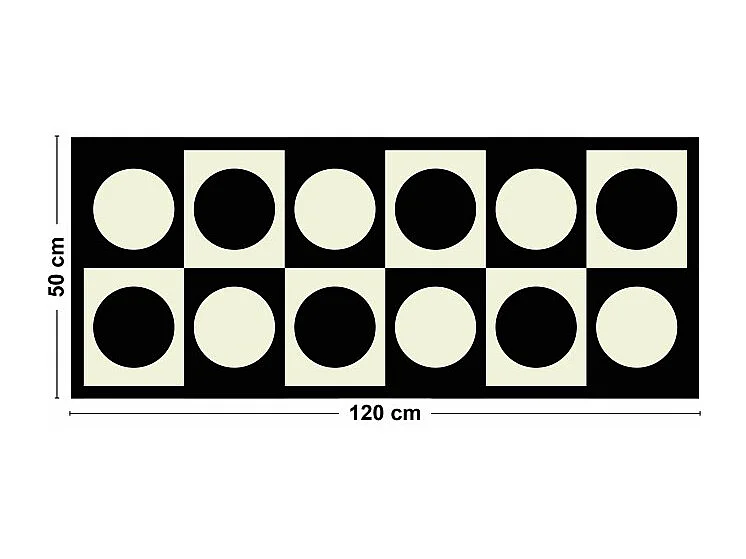 Tapis antidérapant - Pop - vinyle - int./ext. - Noir - 50x120cm