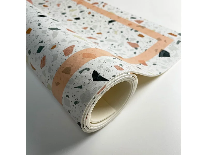 Tapis antidérapant - Terrazzo - vinyle - int./ext. - Multicolore - 50x120cm